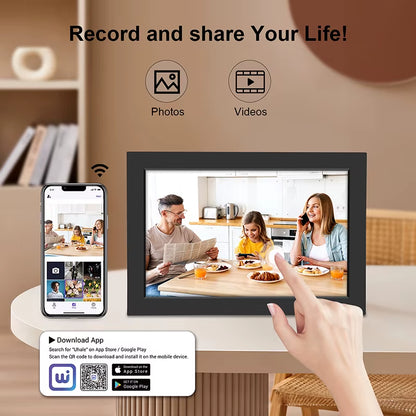 Wifi Digital Photo Frame 10.1 Inch 32GB Smart Digital Picture Frame with 1280X800 IPS HD Touch Screen Digital Frame Gift